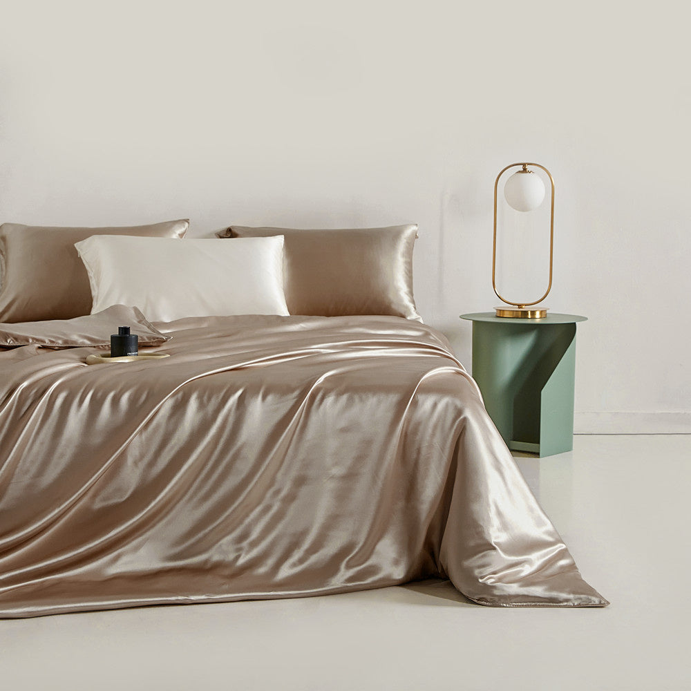Zijden Dekbedovertrek Set Café - 22MM Satijn