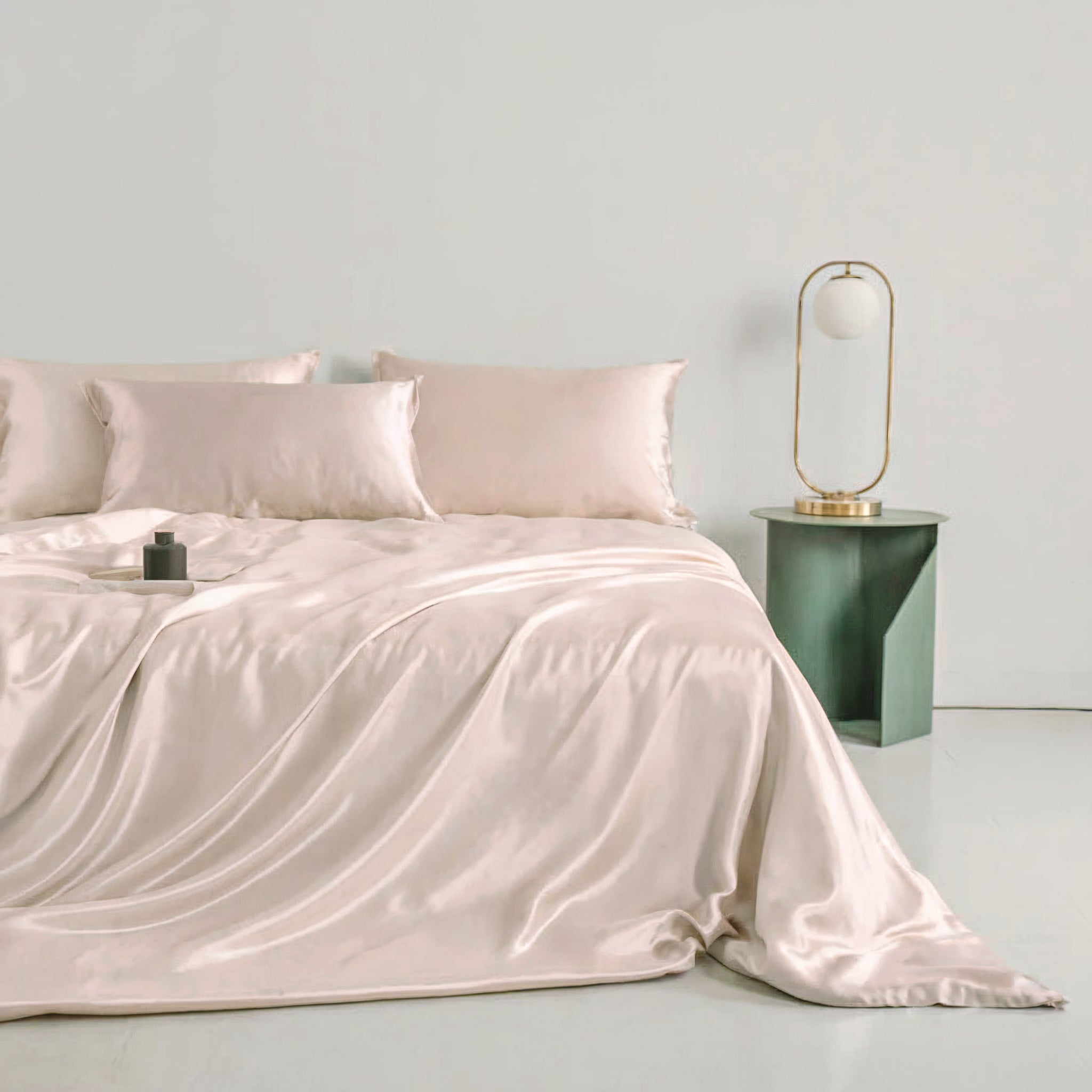 Zijden Dekbedovertrek Set Ivoor - 22MM Satijn