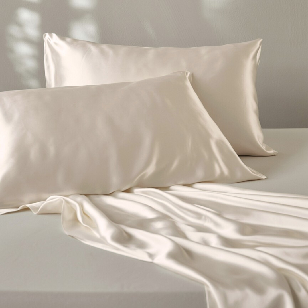 100% Zijden laken Ivoor - 22MM Satijn