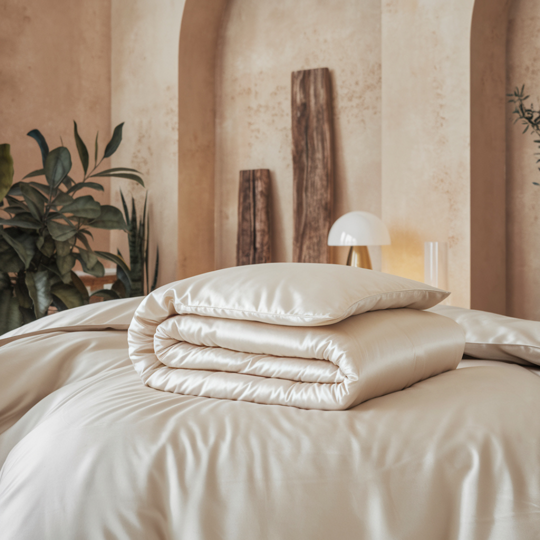 100% Zijden winterdekbed Serene (300g/m2) - zijden tijk