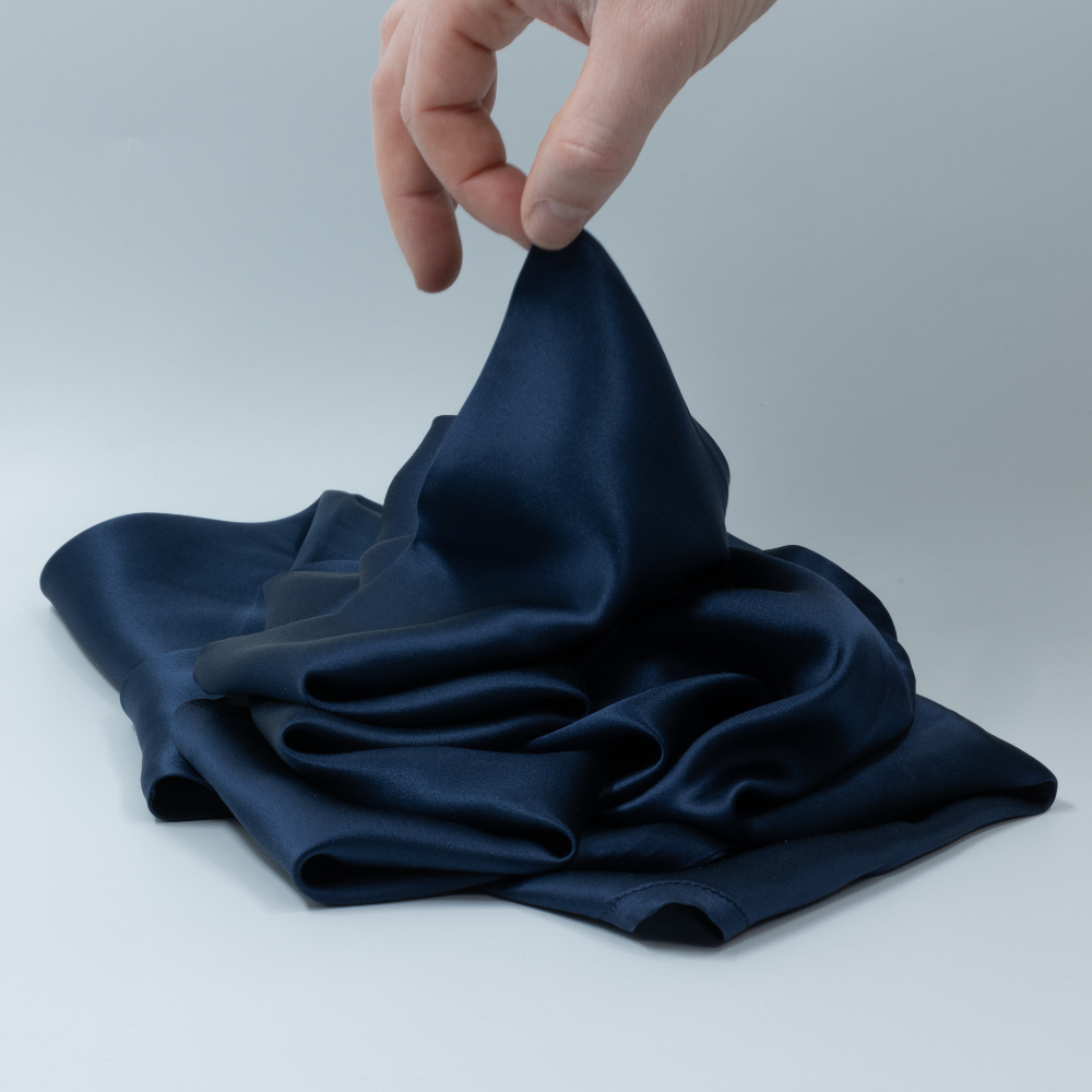 2x Zijden Kussensloop Blauw - 19MM