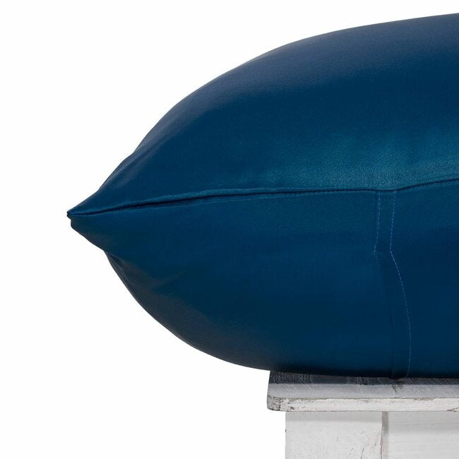 2x Zijden Kussensloop Blauw - 19MM