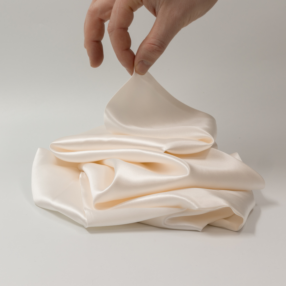 2x Zijden Kussensloop Ergonomisch Ivoor - 22MM