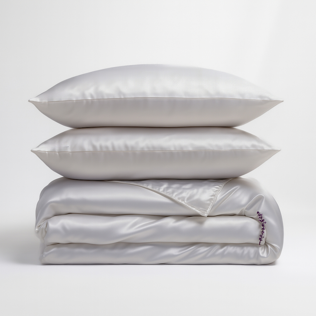 Zijden Dekbedovertrek Set Maanlicht - 22MM Satijn