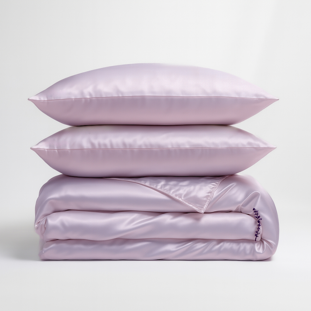Zijden Dekbedovertrek Set Lavendel - 22MM Satijn