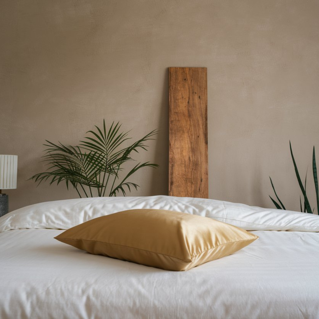 Zijden Kussensloop Goud - 22MM