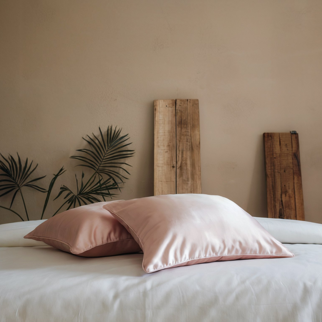 2x Zijden Kussensloop Vintage Roze - 22MM