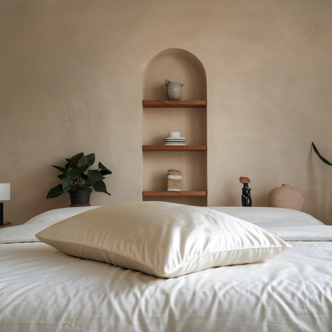 4x Zijden Kussensloop Ivoor - 22MM