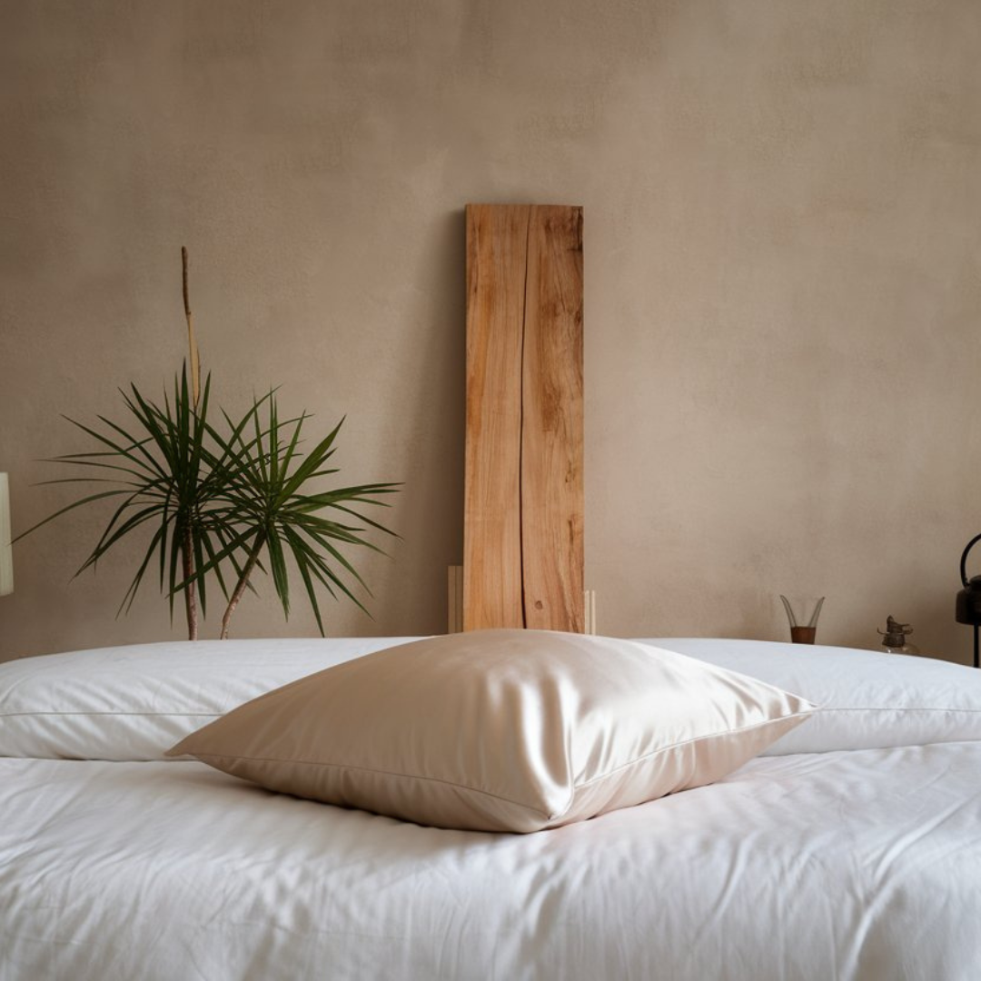 4x Zijden Kussensloop Donker Champagne - 22MM