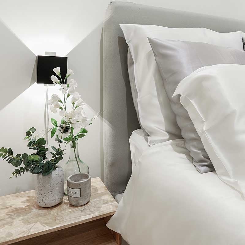 Zijden dekbedovertrek Verdi Grijs - 22MM