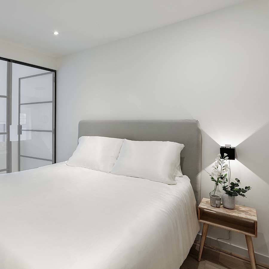 Zijden dekbedovertrek Verdi Ivoor - 22MM