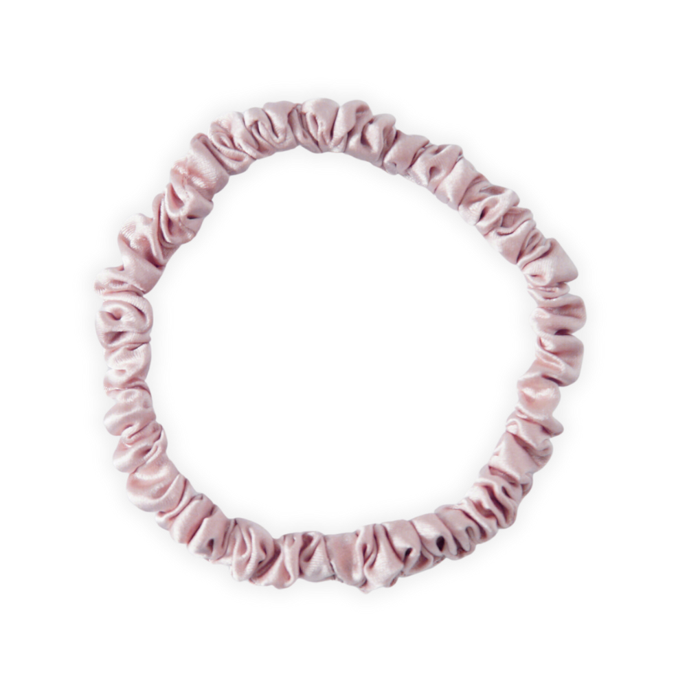 Zijden Scrunchies Vintage Roze Deluxe set van 5 - 22 Momme