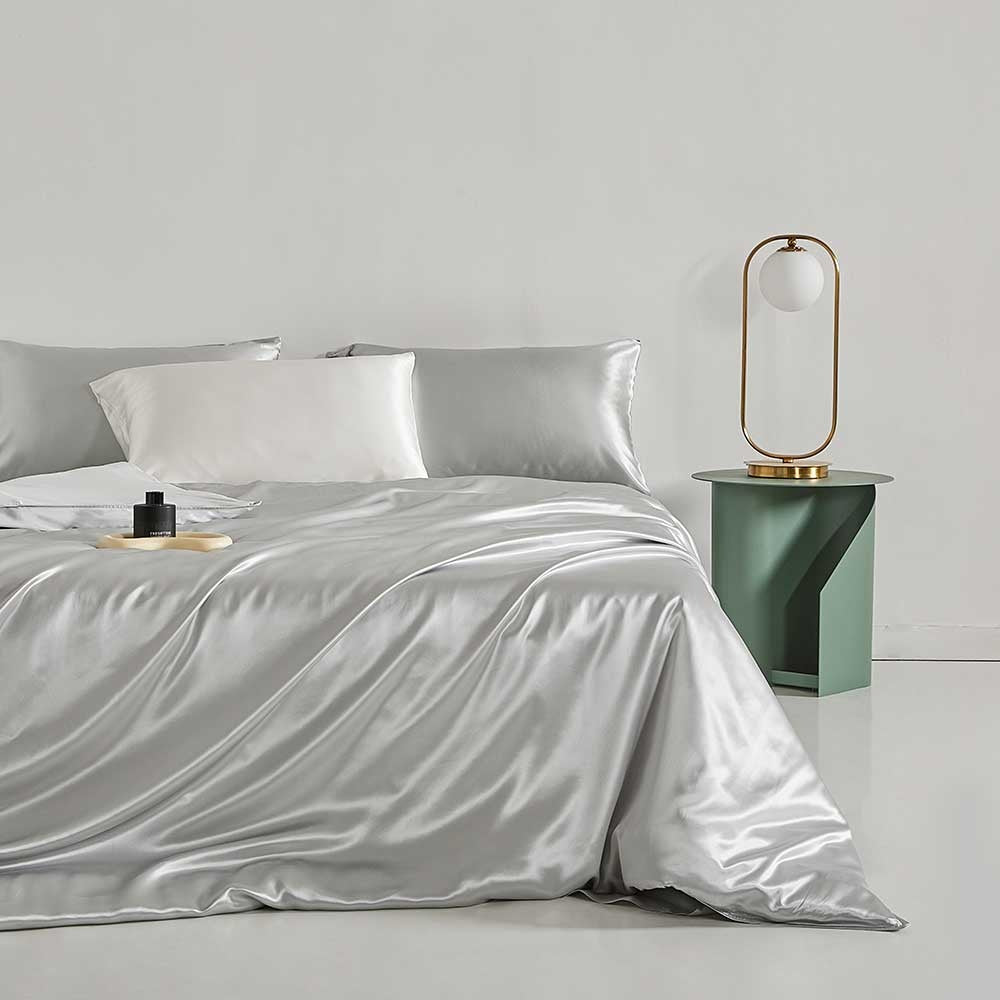 Zijden Dekbedovertrek Set Maanlicht - 22MM Satijn
