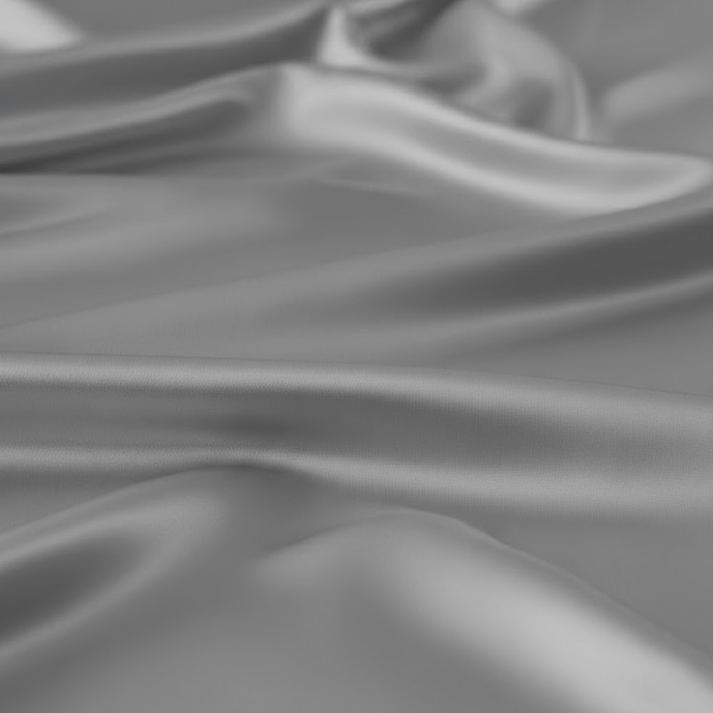 100% Zijden laken Midnight Silver - 22MM Satijn