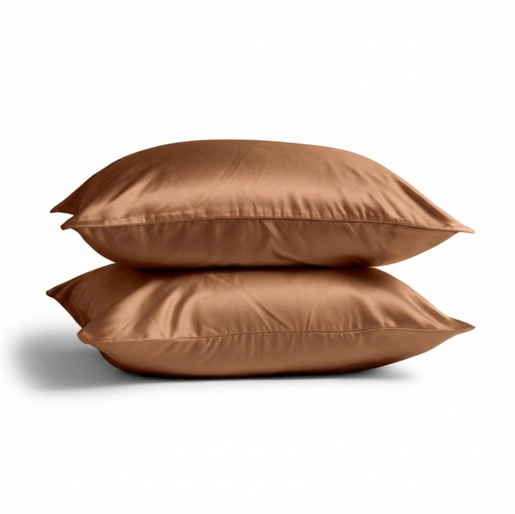 2x Zijden Kussensloop Amber Silk - 22MM