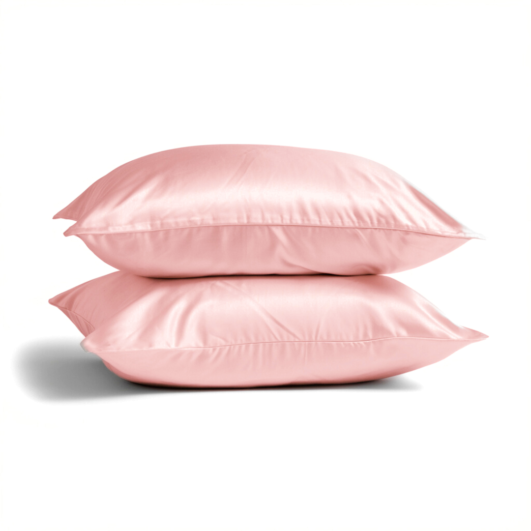 2x Zijden Kussensloop Roze - 19MM