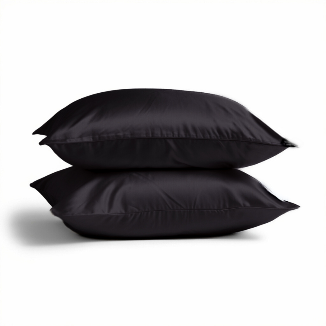 2x Zijden Kussensloop Black Pearl - 22MM