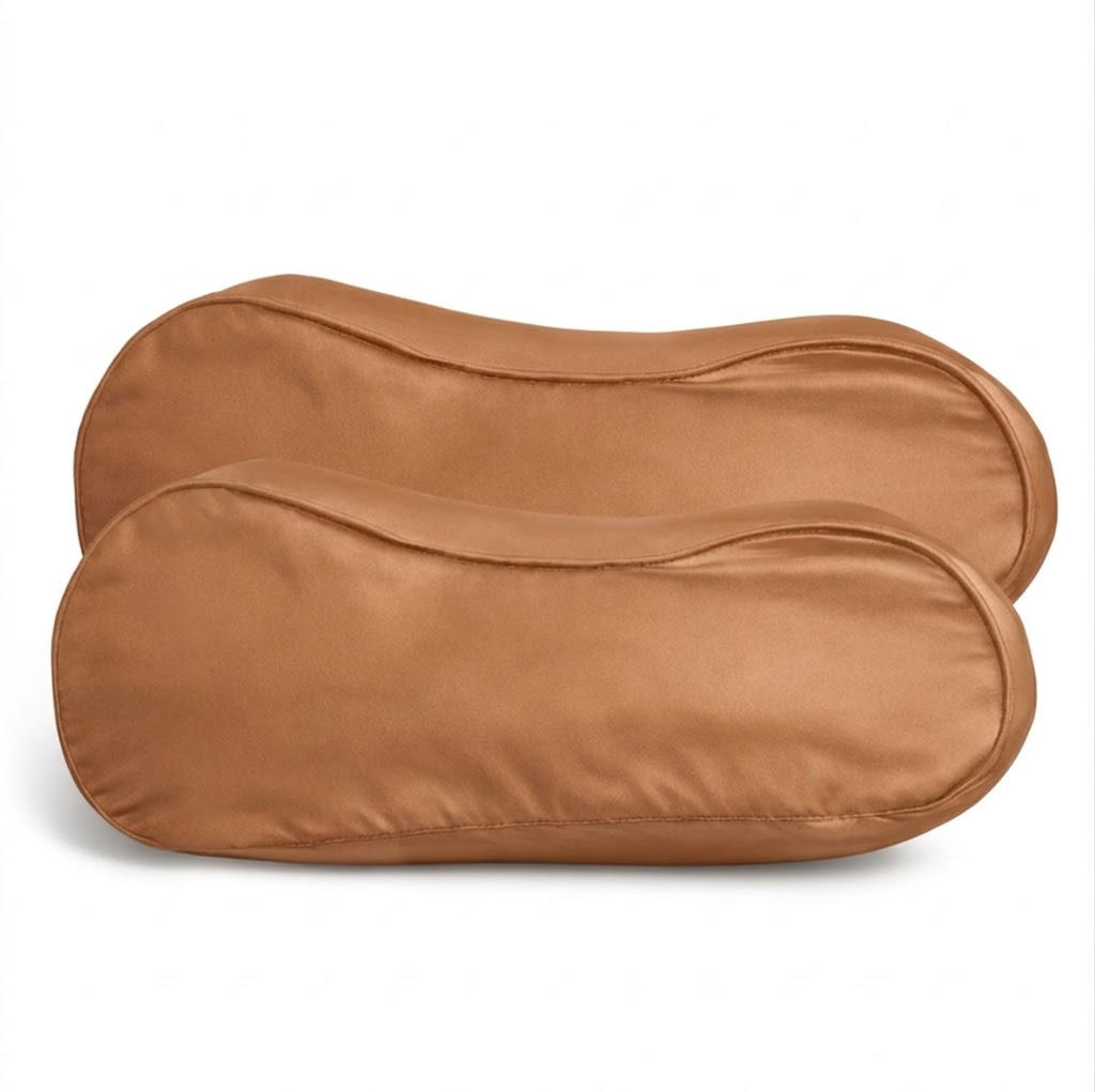 2x Zijden Kussensloop Ergonomisch Amber Silk - 22MM
