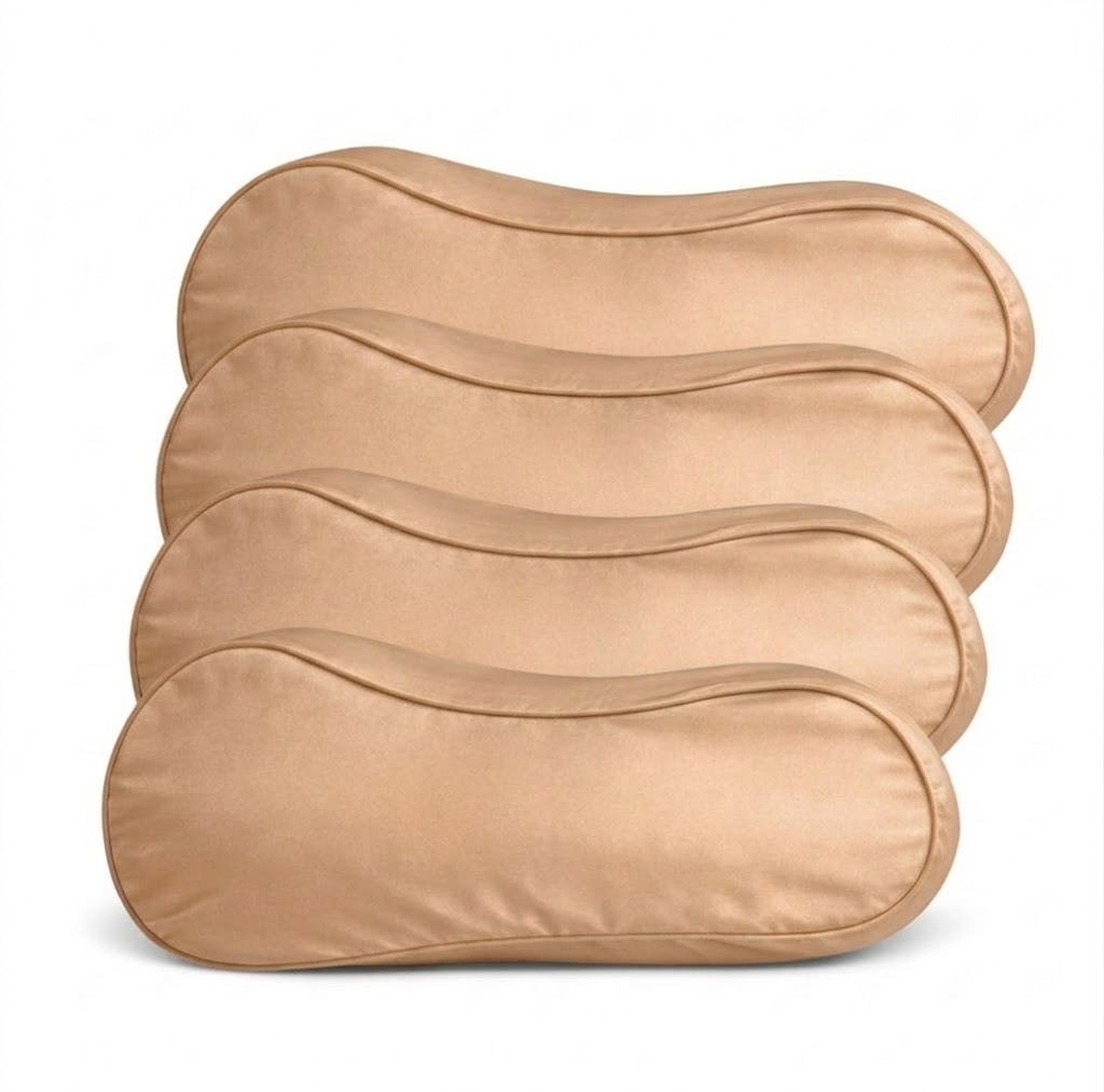 4x Zijden Kussensloop Ergonomisch Golden Sand - 22MM