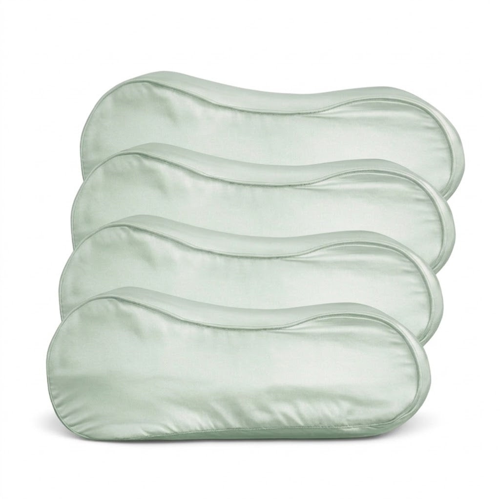 4x Zijden Kussensloop Ergonomisch Soft Sage - 22MM