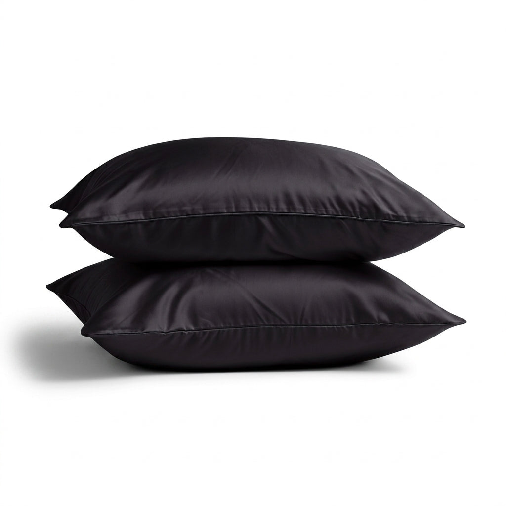 2x Zijden Kussensloop Black Pearl - 19MM