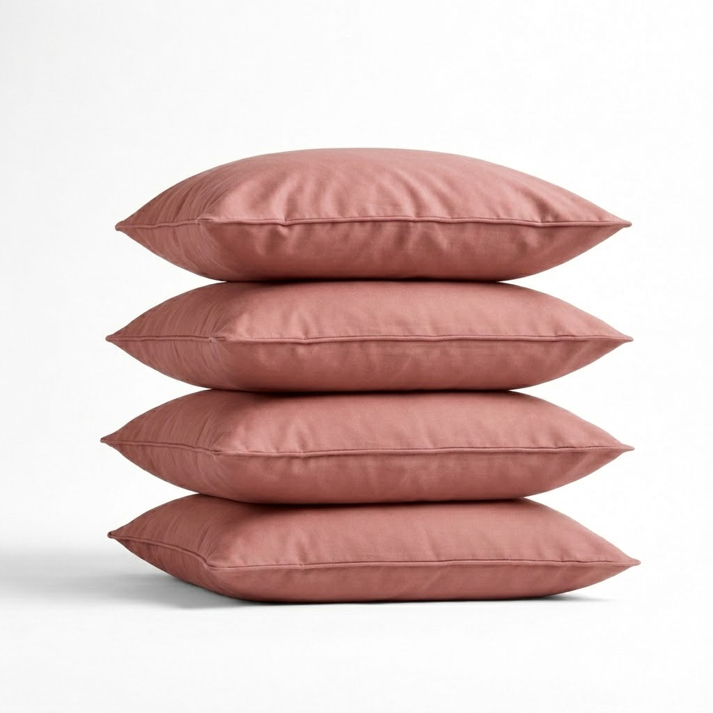 4x Zijden Kussensloop Blush Rose - 22MM