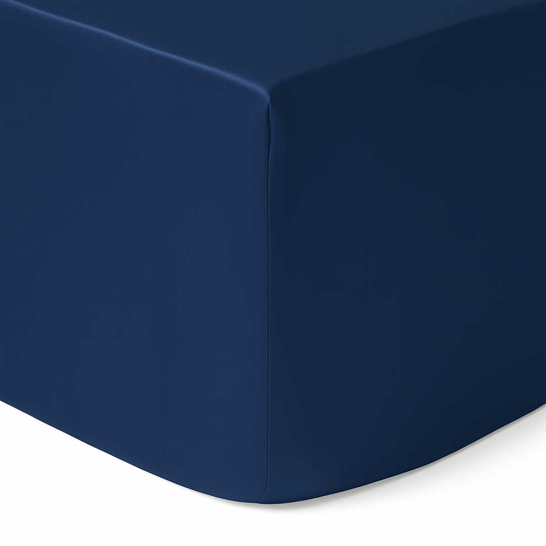 Zijden Hoeslaken Navy - 22MM Satijn