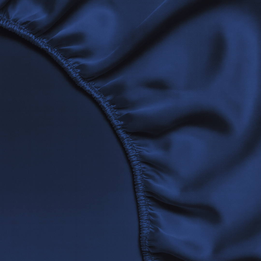 Zijden Hoeslaken Navy - 22MM Satijn