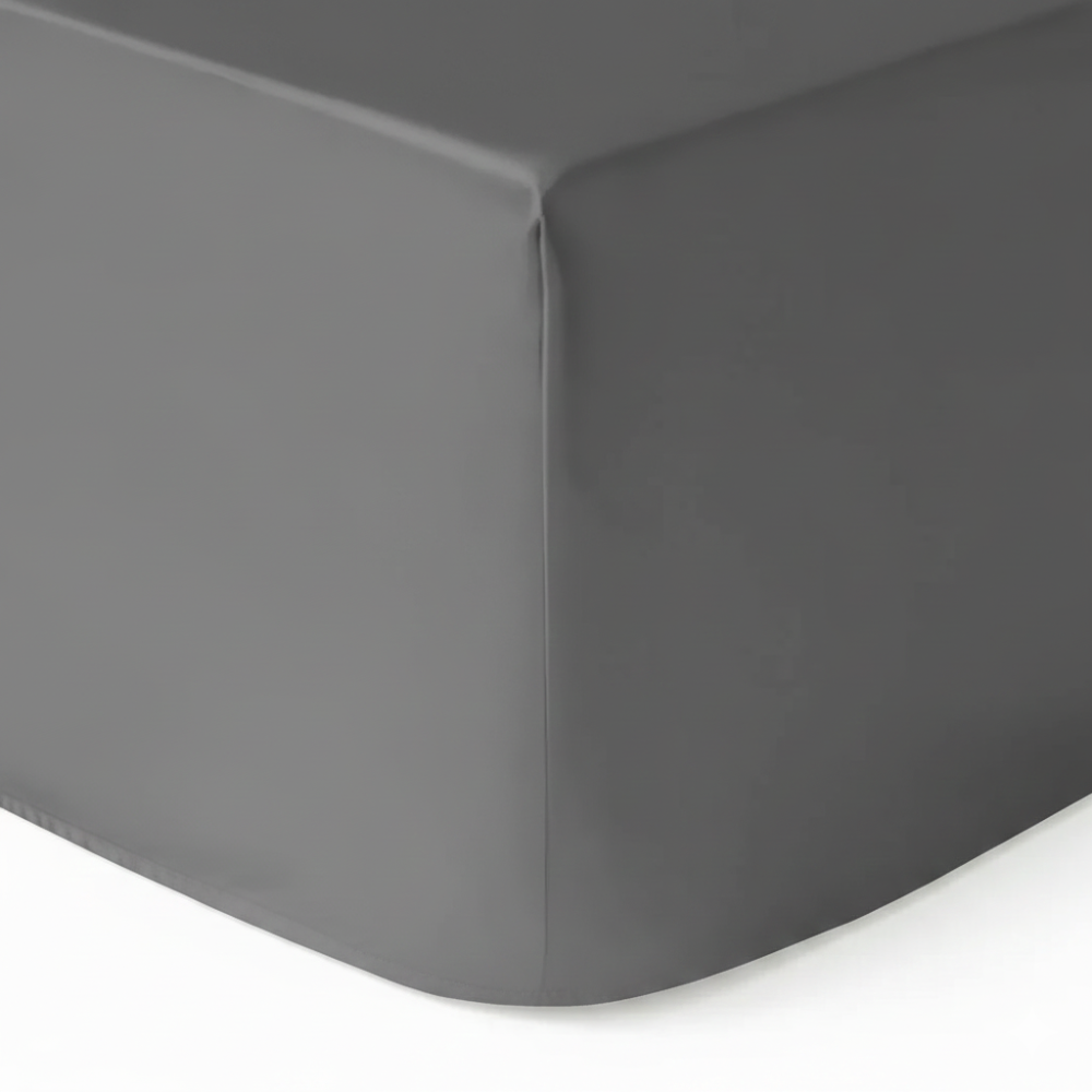 Zijden Hoeslaken Dark Stone - 22MM Satijn