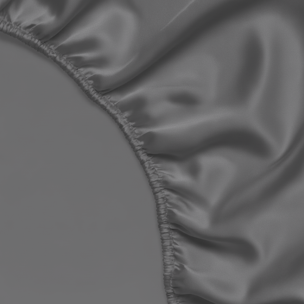 Zijden Hoeslaken Dark Stone - 22MM Satijn