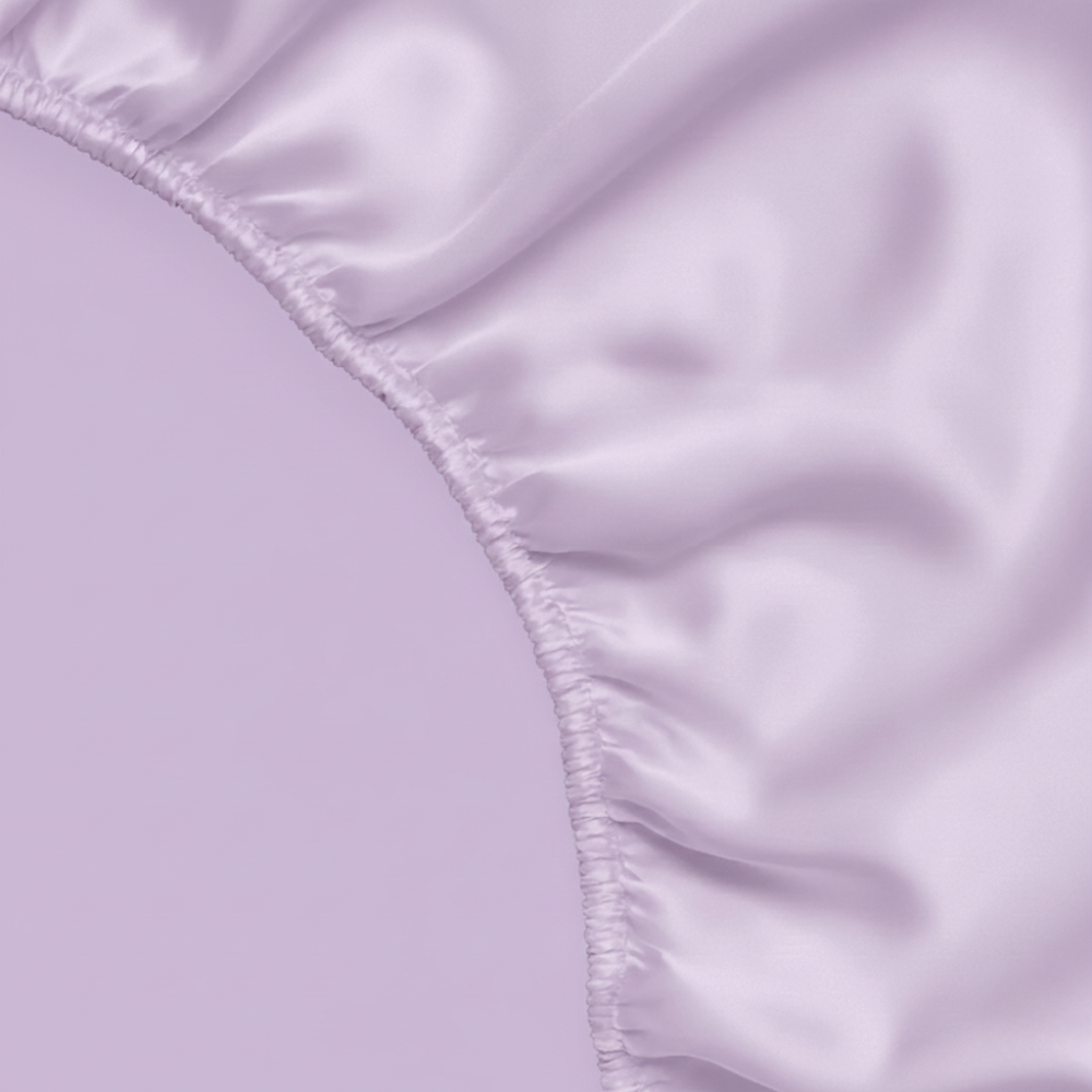 Zijden Hoeslaken Lavendel - 22MM Satijn