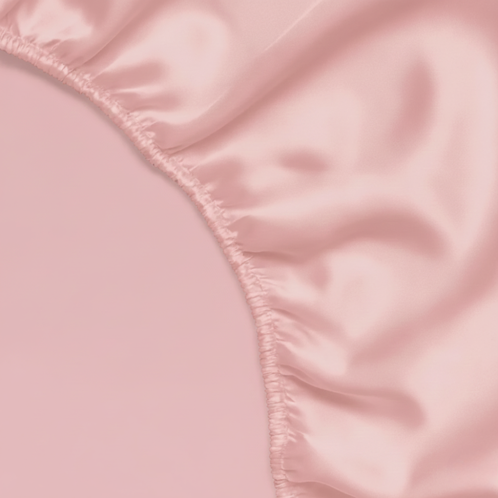 Zijden Hoeslaken Rosé Goud - 22MM Satijn