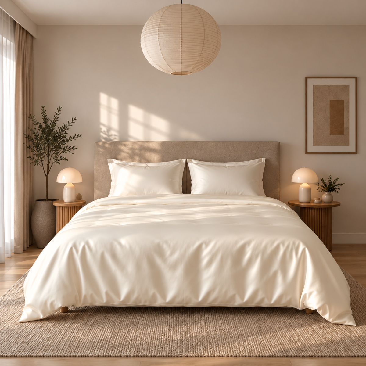 Serene winterdekbed van 100% zijde 300 g/m² – zijden tijk