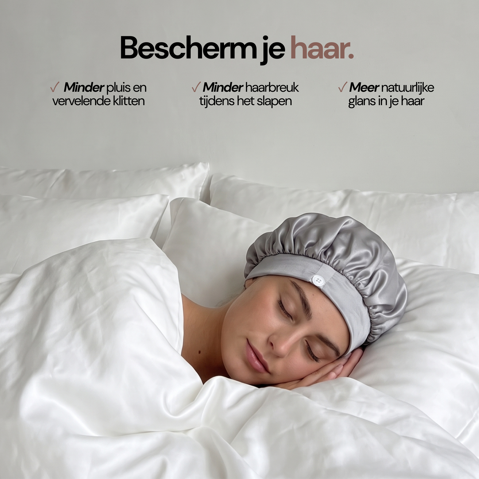 Perfect Fit Bonnet Pearl Grey - 19MM
