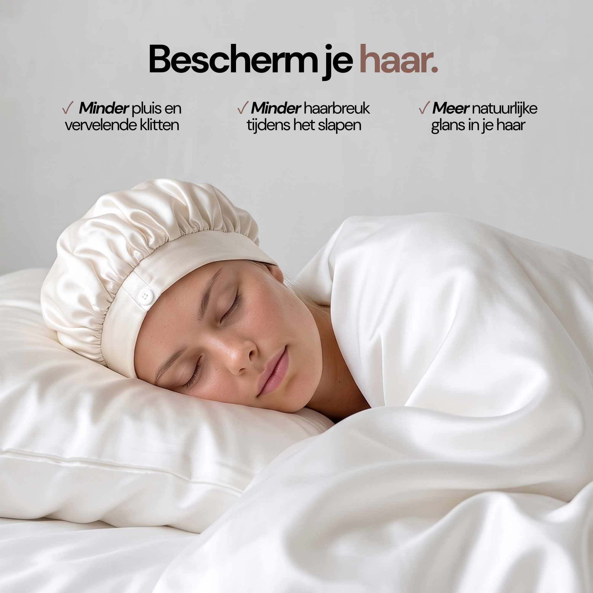 Perfect Fit Bonnet Soft Ivory - 19MM