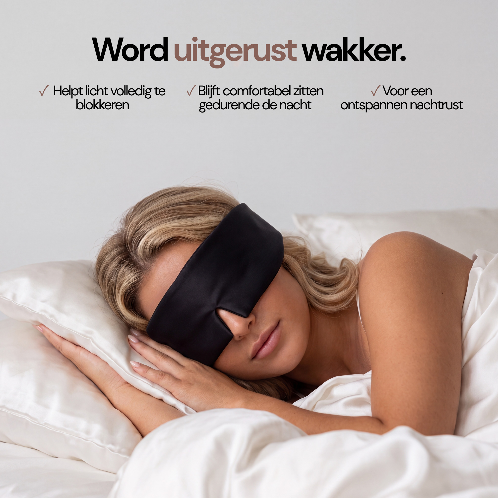 Perfect Sleep Face Mask van Zijde 22MM - Black Pearl