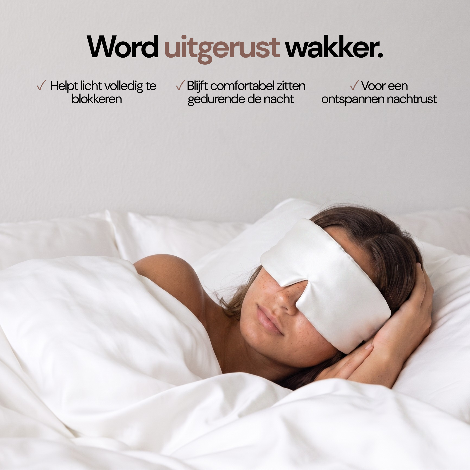 Perfect Sleep Face Mask van Zijde 22MM - Cloud White