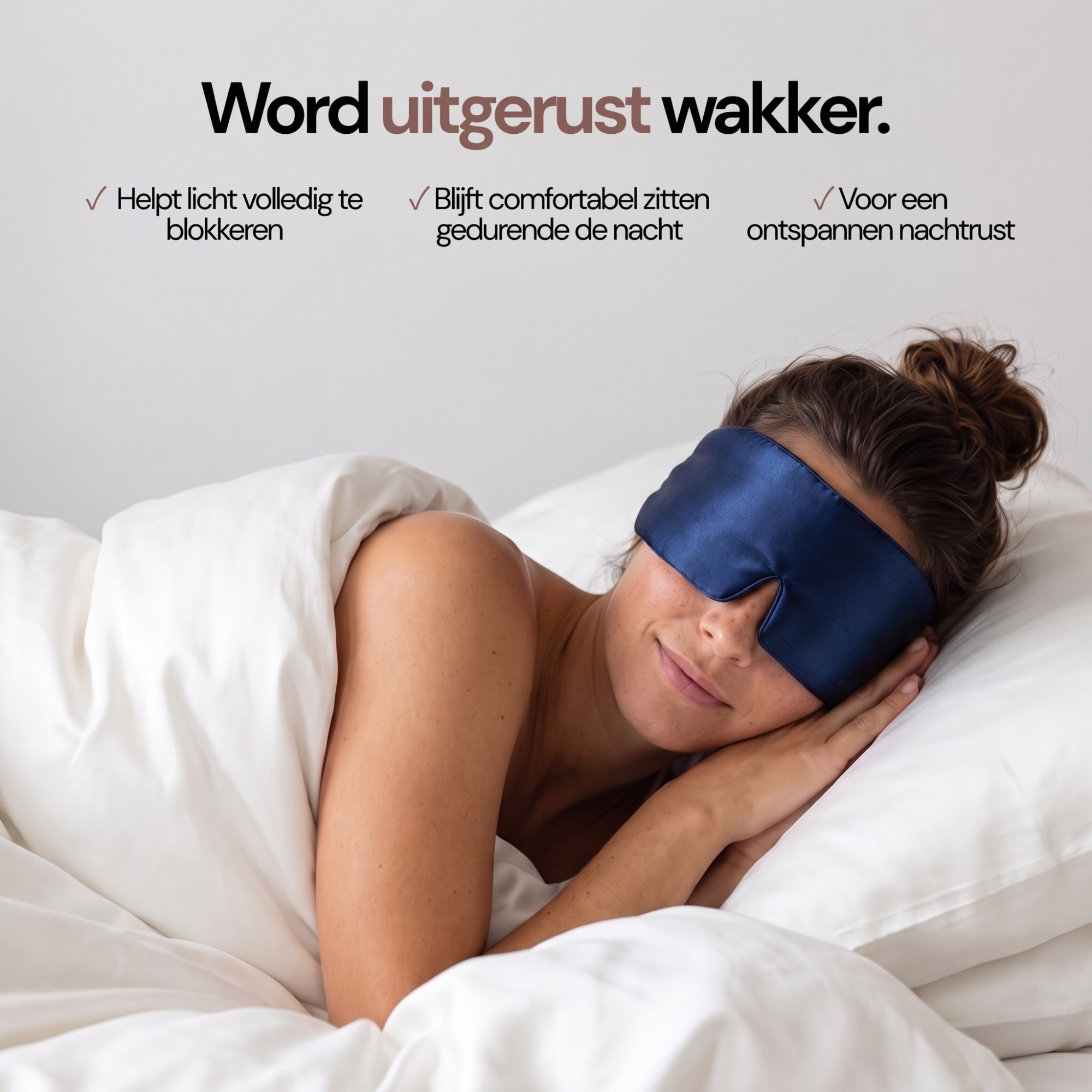 Perfect Sleep Face Mask van Zijde 22MM - Deep Ocean