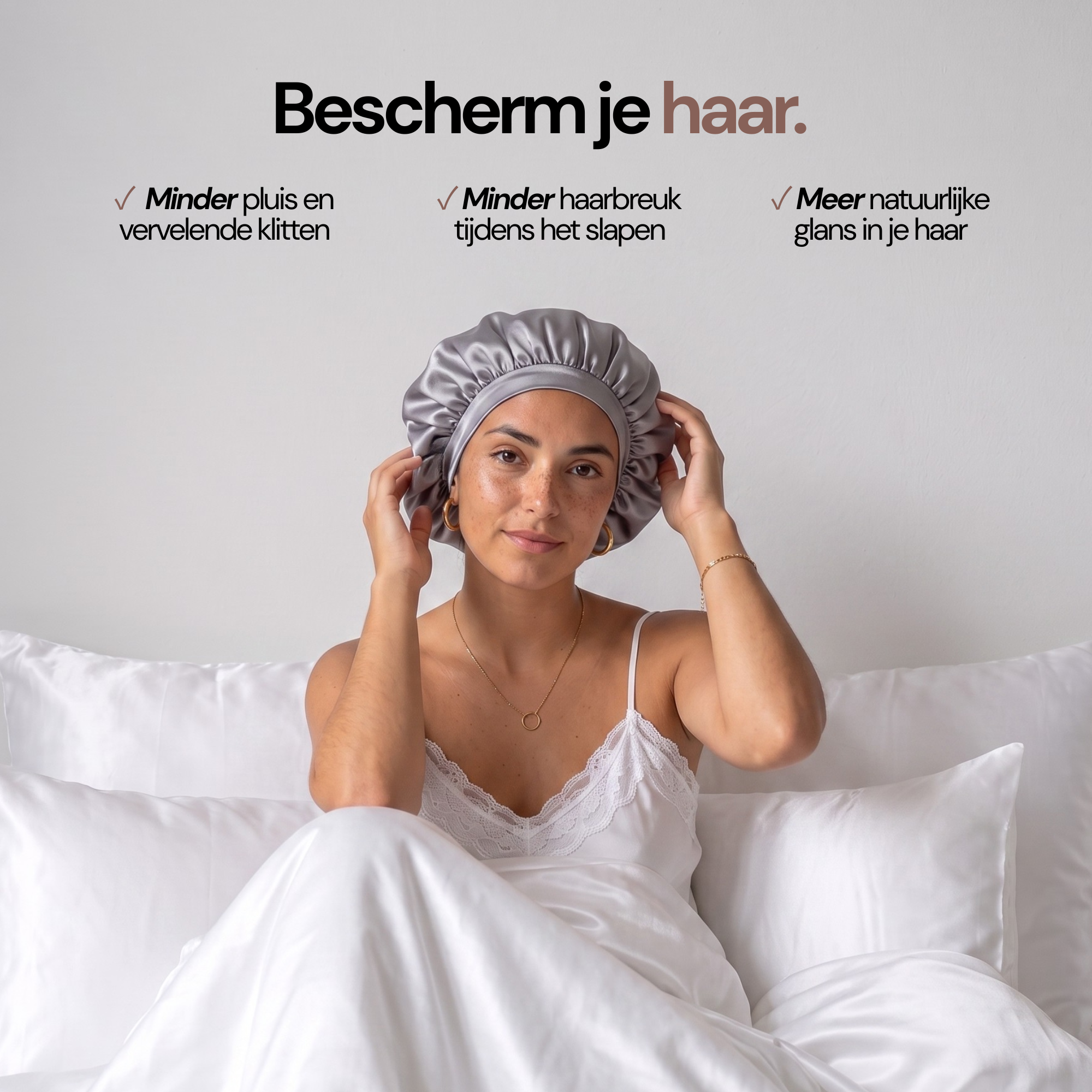 Ribbon Bonnet Pearl Grey - 19MM