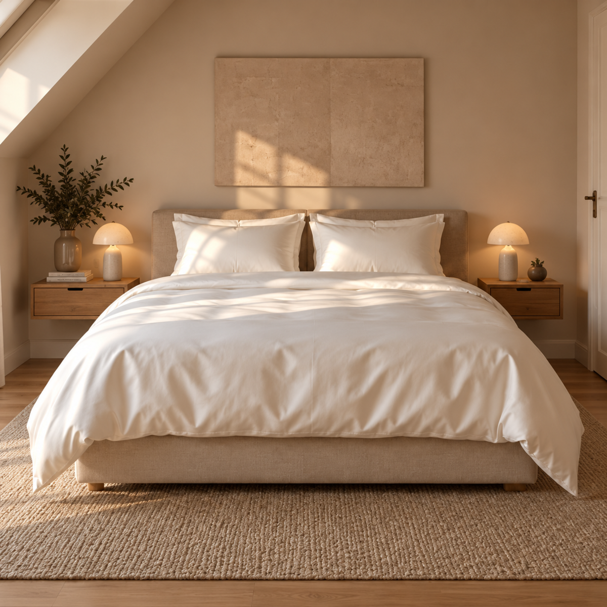 Serene 4-seizoenen dekbed van 100% zijde 175 + 300 g/m² – zijden tijk