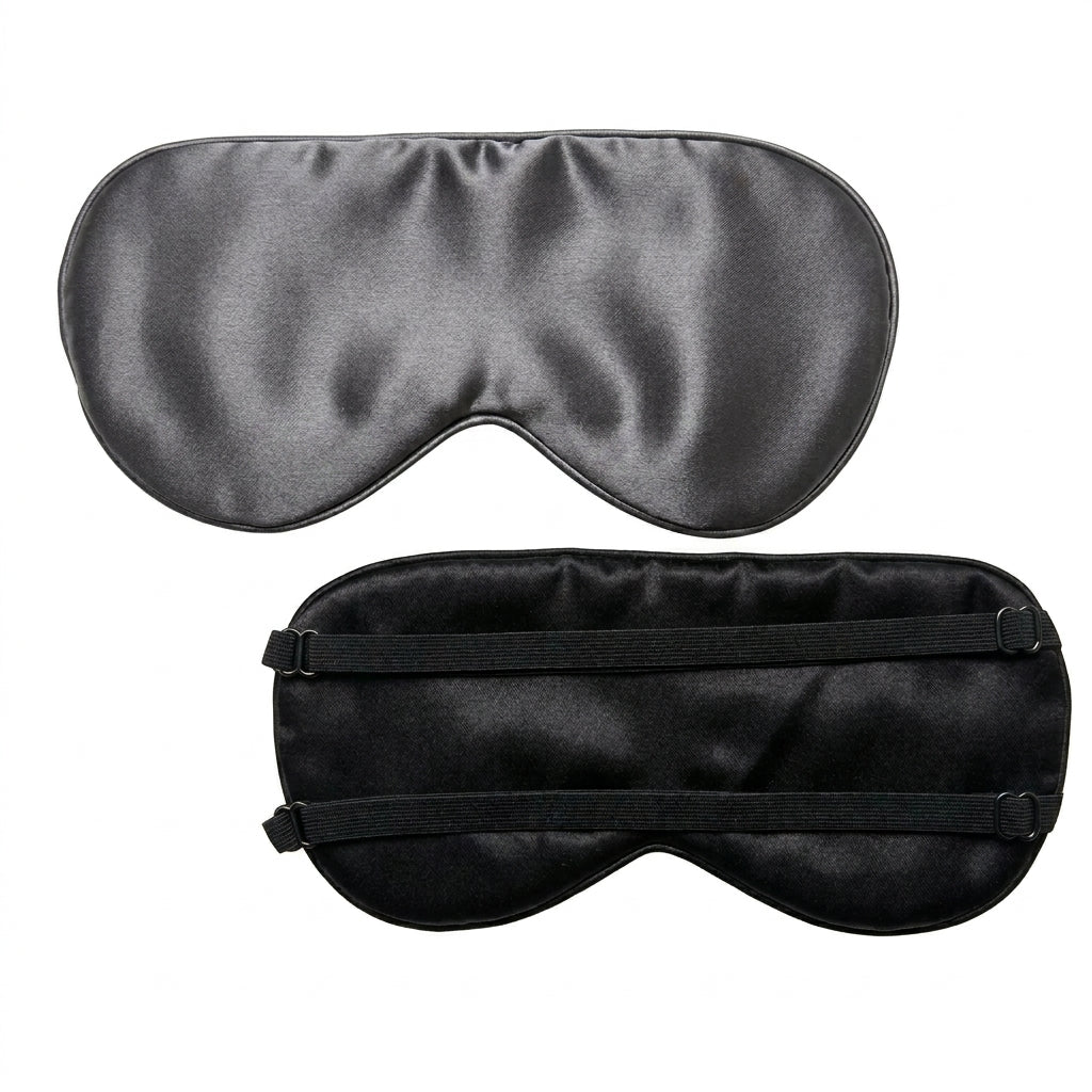 Luxe zijden slaapmasker gevuld met zijde - Midnight Shadow