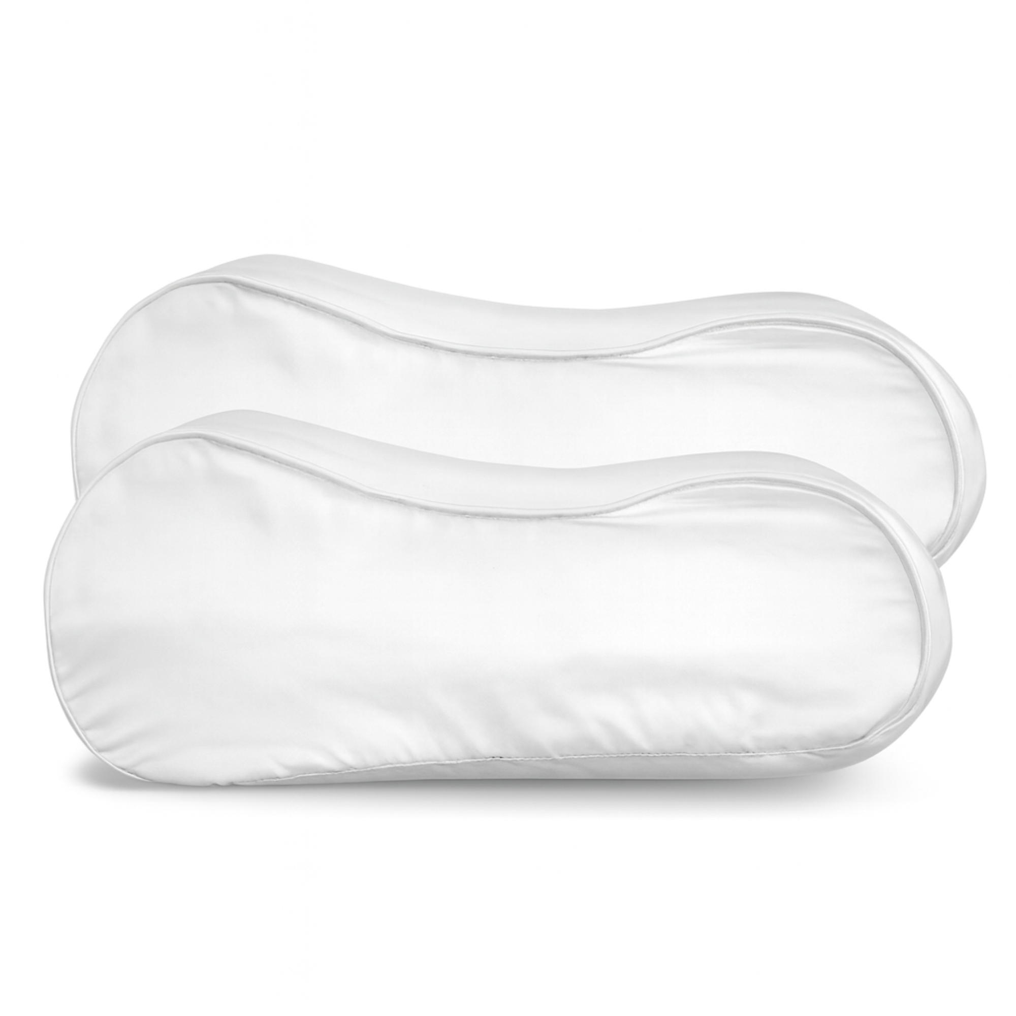 2x Zijden Kussensloop Ergonomisch  Wit - 22MM