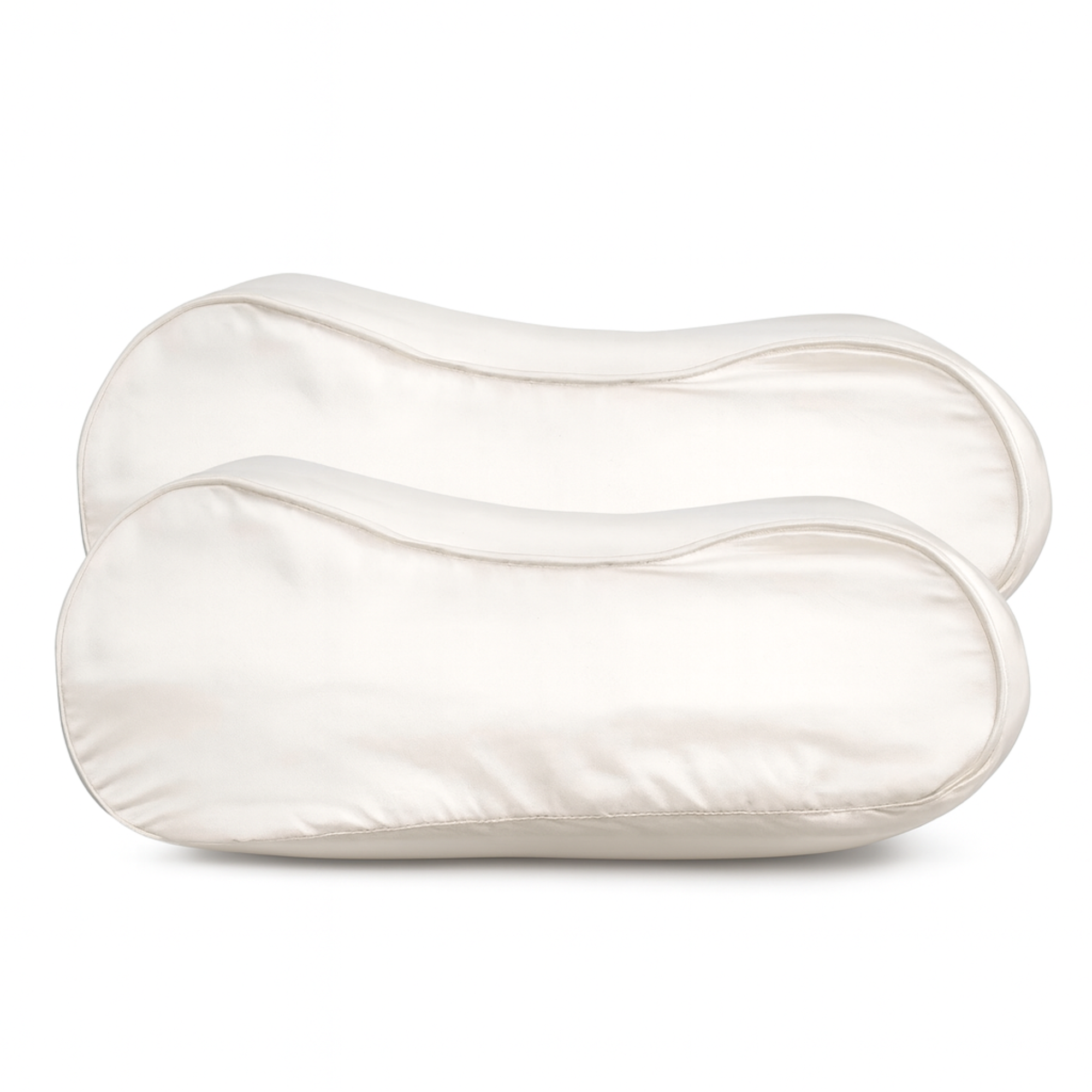 2x Zijden Kussensloop Ergonomisch Ivoor - 22MM