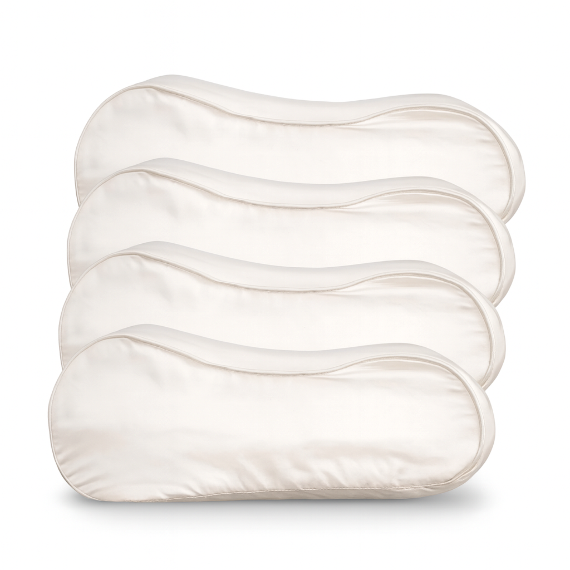 4x Zijden Kussensloop Ergonomisch Ivoor - 22MM