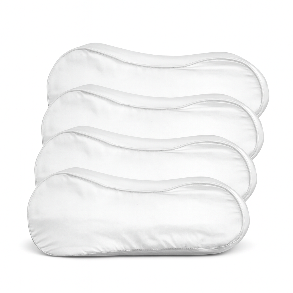 4x Zijden Kussensloop Ergonomisch Wit - 19MM