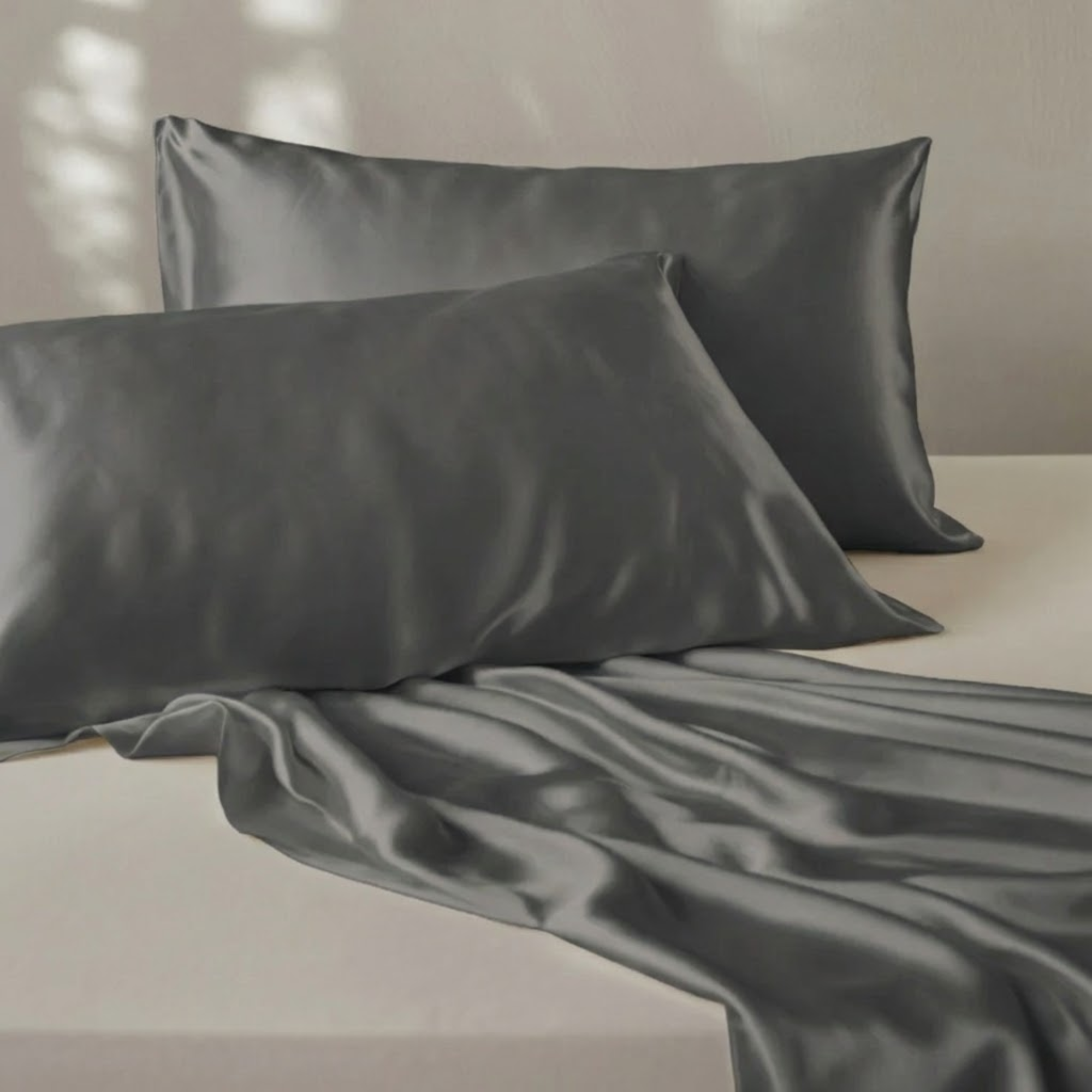 Zijden laken Dark Stone - 22MM Satijn