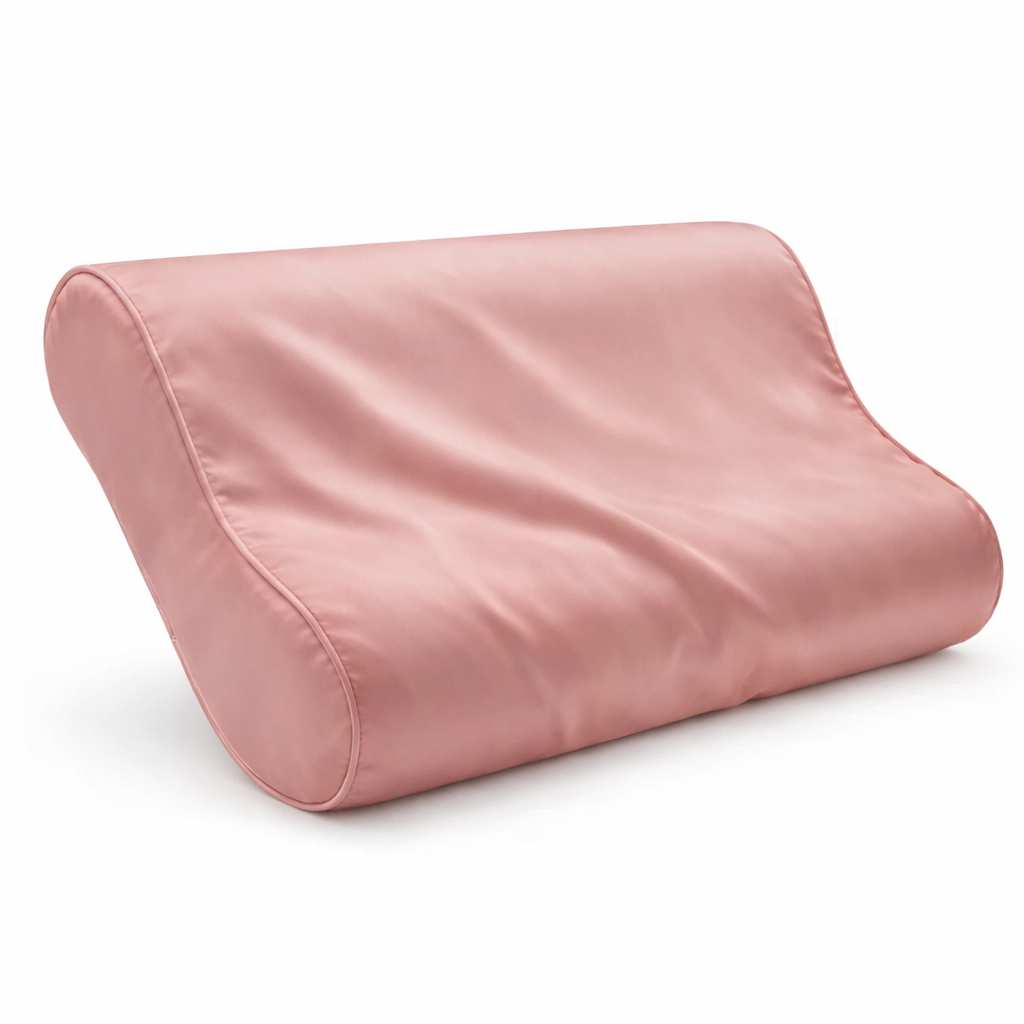 Zijden Kussensloop ergonomisch Blush Rose - 22MM