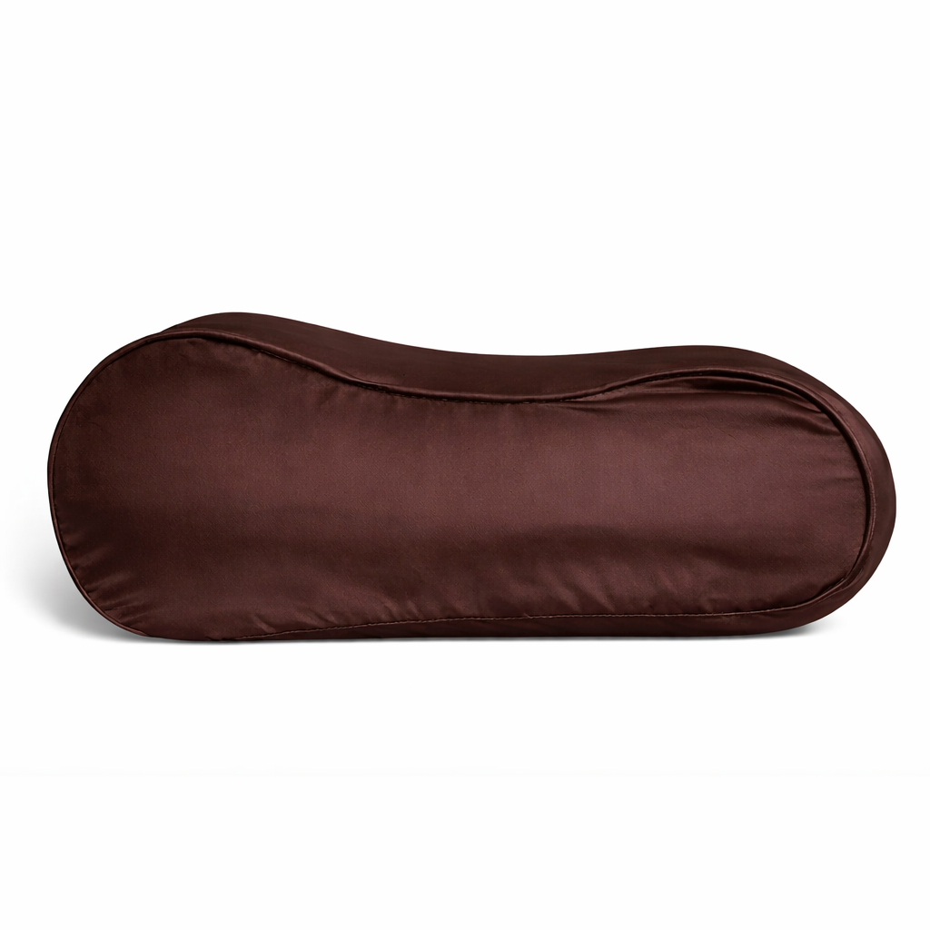 Zijden Kussensloop ergonomisch Midnight Cacao - 22MM