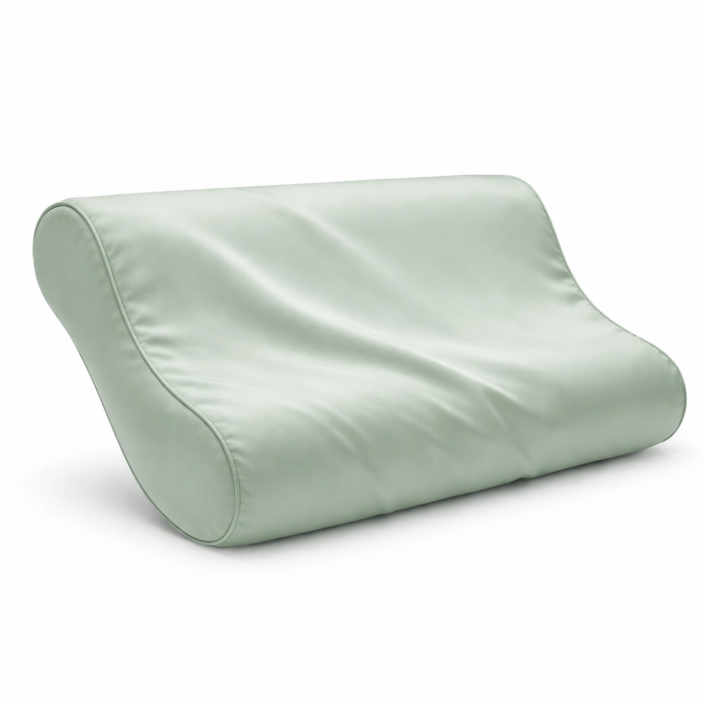 Zijden Kussensloop ergonomisch Soft Sage - 22MM