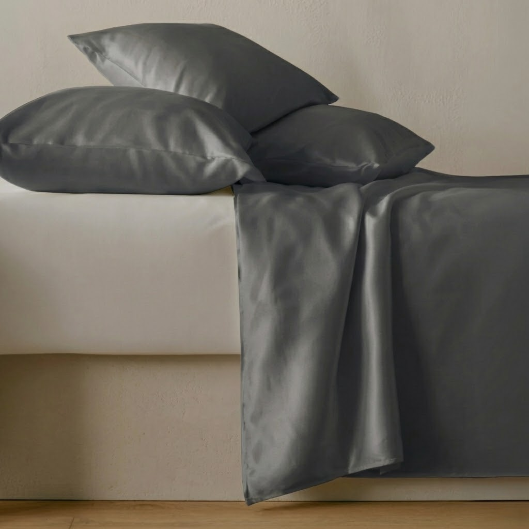 Zijden laken Dark Stone - 22MM Satijn